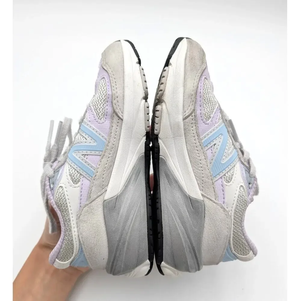 New Balance 990V6 Sneaker Shoes Kids' Grey/Bright Lavender Size US11.5 EU29